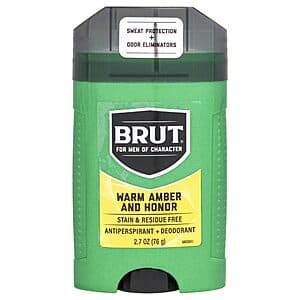 2.7oz Brut Warm Amber And Honor Antiperspirant + Deodorant $2.10