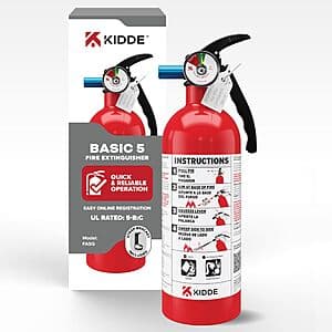Kidde Basic 5-B:C Fire Extinguisher w/ Strap Bracket $14.30