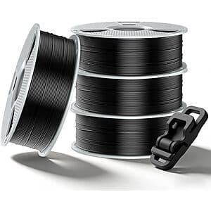 Prime Members: 4-Ct 1KG SUNLU Easy PA Nylon 3D Printer Filament (Black) $56 + Free S&H