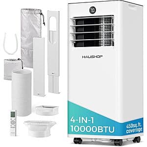 10000-BTU HAUSHOF Portable Air Conditioner w/ Remote Control $180 + Free S&H