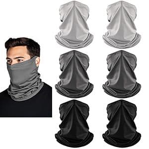 6-Pk HONGTEYA UV Protection Cooling Neck Gaiter (Various) $4.30