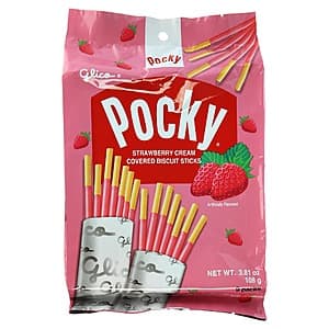 3.81-Oz Glico Pocky Strawberry Cream Covered Biscuit Sticks (9 Individual Bags) $2.20