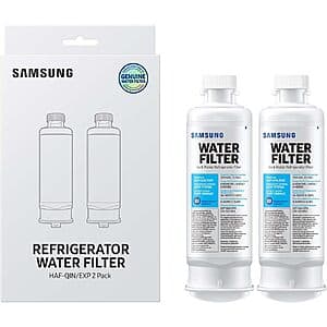 2-Pack Samsung Genuine Refrigerator Water / Ice Filters (HAF-QIN-2P) $38.25 w/ Subscribe & Save + Free Shipping