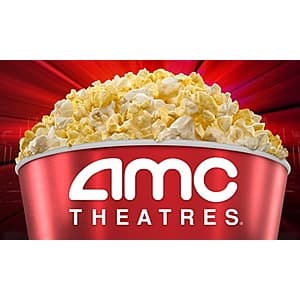 $50 AMC Theatres Gift Card (Physical or Digital) $40 + Free Shipping