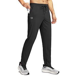 G Gradual Men's Slim Fit Sweatpants w/ 2-Pockets & 2-Zipper Pockets (Various) $14.80