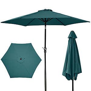 FlexWave 9' Outdoor Patio Umbrella with Crank Lift & Tilt (various) $15