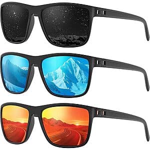 3-Pack Fanshen Men's Polarized Sunglasses (various) from $10
