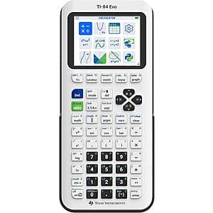 Texas Instruments TI-84 Evo Graphing Calculator w/ Python (White) $93 + Free S/H