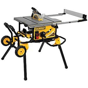 DeWALT 10" Jobsite Table Saw with 32.5" Rip + Rolling Stand $499 + Free Store Pickup