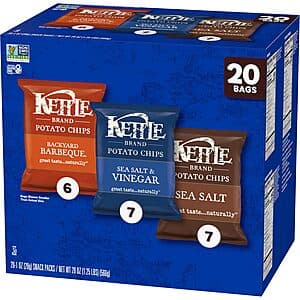 Select Locations: 20-Count 1-Oz Kettle Brand Potato Chips (Variety Pack) $8.05 w/ Subscribe & Save