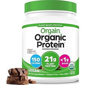 Select Accts: 1.02-lb Orgain Organic Protein Powder (Creamy Chocolate Fudge) $10 w/ S&S