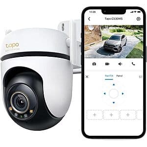 Tapo 3K 5MP Outdoor Pan/Tilt Security Wi-Fi Camera w/ 360° View & Motion Tracking $56 + Free S&H