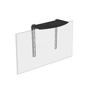 Monoprice TV Wall Mounted Tempered Glass Shelf (Black/Up to 22 Lbs.) $8.40