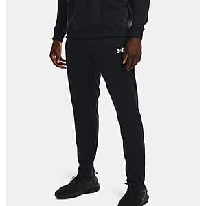 Under Armour Men's Armour Fleece Storm Tapered Leg Pants (Black/White) $16 + Free Shipping