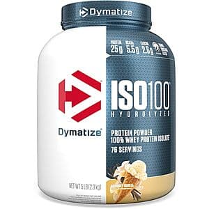 5-Lb Dymatize ISO100 Hydrolyzed Protein Powder (Vanilla) $57 w/ Subscribe & Save + Free S/H