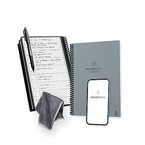 42-Page Rocketbook Fusion Reusable Smart Planner & Notebook (6" x 8.8", Gray) $13.35