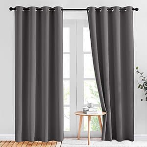 Prime Members: 2ct 52" x 84" NICETOWN Blackout Curtains (Grey or Black) $13.45 + Free S&H