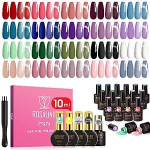 25-pc Rosalind All Seasons Colors Gel Nail Polish Set w/ Silver Cateye Top Coat $10