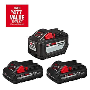 Milwaukee M18 18-Volt Lithium-Ion High Output 12 Ah Battery w/ 2x 3 Ah Batteries $199 + Free Shipping