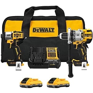 DEWALT 20V MAX XR 1/2" Hammer Drill & 1/4" Impact Driver Kit + $20 Store Rebate $220 + Free Pickup