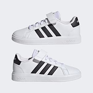 adidas Kids' Grand Court Shoes (Cloud White / Core Black) $15 + Free Shipping