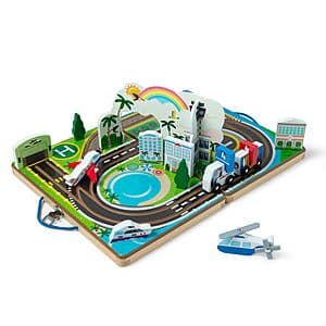 17-Piece Melissa & Doug Take-Along Airport Model Train Set $12