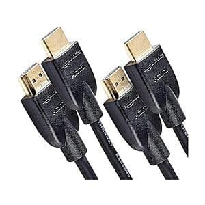 2-Pack 3' Amazon Basics 4K 60Hz HDMI 2.0 Cables $4 + Free S&H w/ Amazon Prime