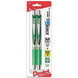 2-Pack Pentel EnerGel RTX Retractable Liquid Gel Pen (Various, 0.7mm, Med. Line) $2.80 w/ Subscribe & Save