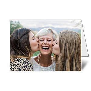 5x7 white folded card suitable for greeting cards and invitations.
