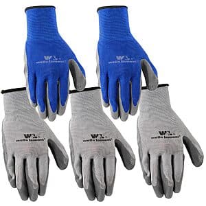 5-Pairs Wells Lamont Nitrile Work Gloves (Large, Grey/Blue) $3