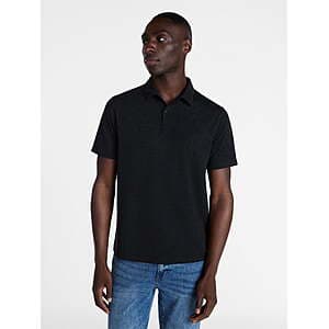 George Men’s Double Knit Polo Shirt (Black) from $2.90