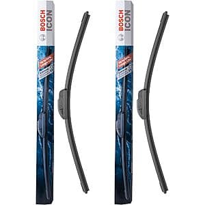 2-Pk BOSCH 26A18A ICON Beam Wiper Blades (26A & 18A) $38.95 w/ Subscribe & Save