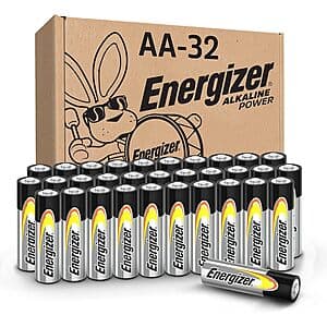 32-ct Energizer AA Batteries $13.60 w/ Subscribe & Save