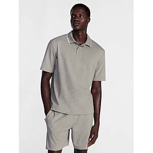 Avia Men's Seersucker Polo Shirt (Grey or Blue) from $4.95