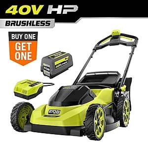 Ryobi 20" 40V Push Lawn Mower w/ Battery/Charger + 40V Cordless Leaf Blower $359 + Free S&H