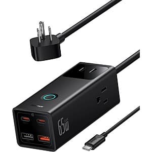 Prime Members: Baseus 1200J Surge Power Strip w/ 3x AC, 4x USB Up to 65W PD $19 + Free Shipping