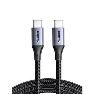 6.6' UGREEN 240W USB C to USB C Charging Cable $9 & More