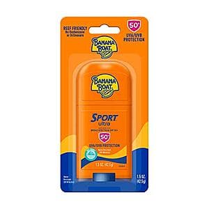 1.5-Oz Banana Boat Sport Ultra SPF 50 Sunscreen Stick $2.75 w/ Subscribe & Save