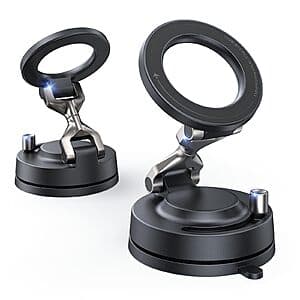 Multi-position phone and tablet mount with rotating base, foldable zinc-alloy arm, and ball joint connector for flexible viewing angles.