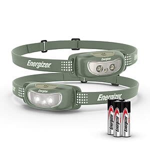 2-Pack 100 Lumens Energizer Universal+ LED IPX4 Water Resistant Headlamps $7.95
