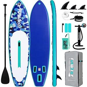 11' x 33" FunWater Camouflage Inflatable Stand-Up Paddle Board Set (Various) from $81 + Free S&H