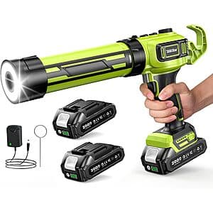 Taskstar Brushless Cordless Electric 10oz. Caulking Gun w/ 2x 2.0Ah Batteries $33.25 + Free S&H