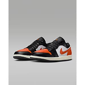 Nike Men's Air Jordan 1 Low Shoes (Black/White/Sail/Starfish) $60.75 + Free Shipping