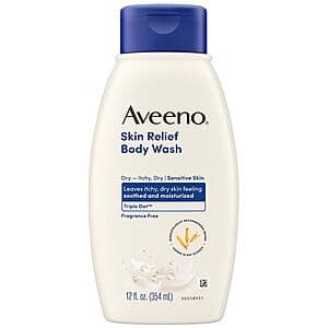 Select Walgreens: 12-oz Aveeno Skin Relief Body Wash (Fragrance Free) $2.50 + Store Pickup ($10 minimum)