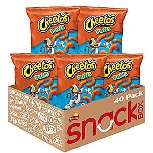 40-Pk 0.875-Oz Cheetos Puffs Flavored Cheese Snacks $13.30 w/ S&S