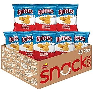 40-Ct 1-Oz Ruffles Potato Chips (Cheddar Sour Cream) $14.10 w/ S&S
