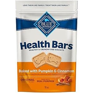 16-Oz Blue Buffalo Health Bars Crunchy Dog Biscuits (Pumpkin & Cinnamon) 2 for $6.50 w/ Subscribe & Save