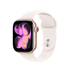 Apple Watch Series 11 GPS 42mm Smartwatch w/ Light Blush Sport Band (Rose Gold) $299 + Free S&H
