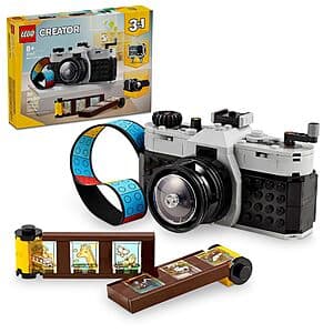 261-Pc LEGO Creator 3 in 1 Retro Camera Building Set from $15.95