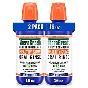 Select Accounts: 2-Pack 16-Oz TheraBreath Healthy Gums Oral Rinse (Clean Mint) 3 for $16.90 w/ Subscribe & Save + Free Shipping